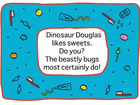 Back cover of Dinosaur Douglas and the Beastly Bugs