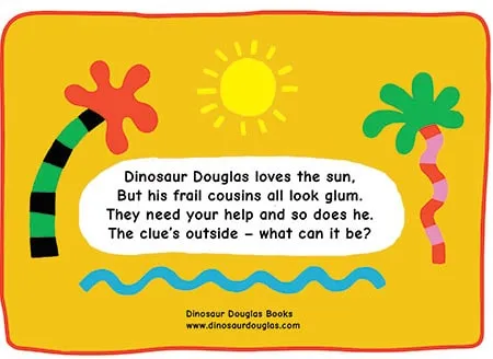 Back cover of Dinosaur Douglas Has Fun in the Sun
