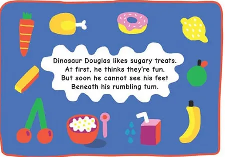 Back cover of Dinosaur Douglas and the Rumble Grumble Tum